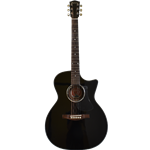 Eastman PCH2GACEBLA Dreadnoght Guitar w/Electronics Black